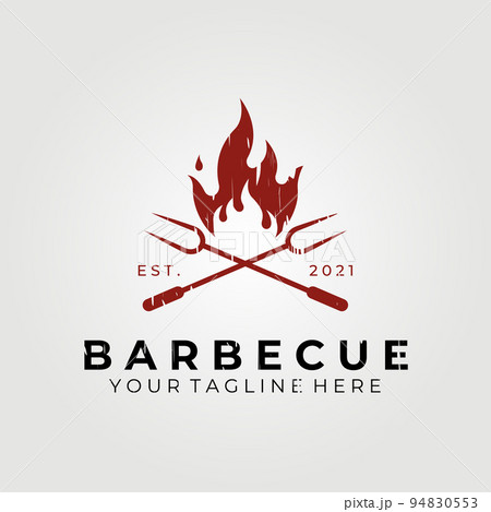 Barbecue smoke & grill logo vector illustration design Barbecue smoke & grill logo vector illustration design 94830553