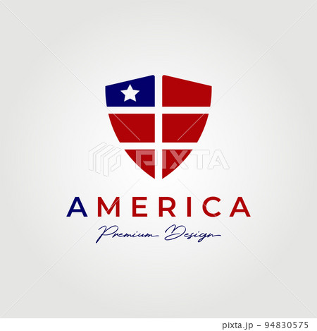 american icon, USA flag guard logo vector illustration design graphic 94830575