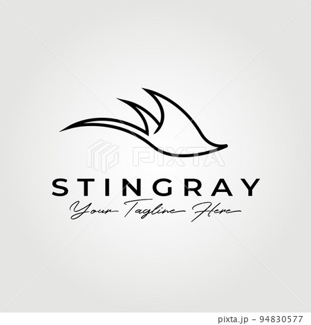 Monoline stingray logo vector illustration design graphic 94830577