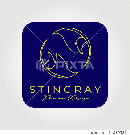 twin stingray fish logo vector illustration design 94830581