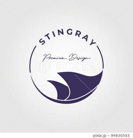 stingray circle logo vector illustration design 94830583