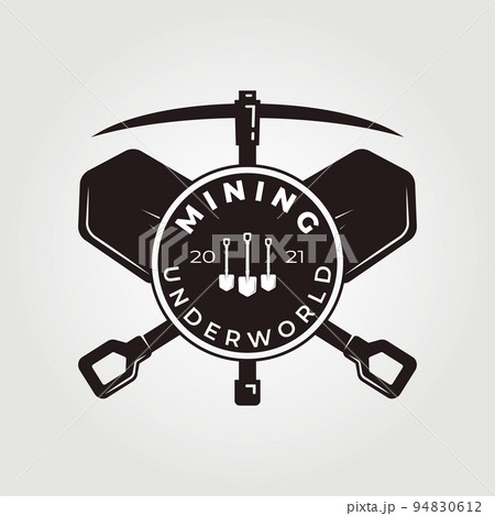Miner club vintage logo vector illustration design 94830612