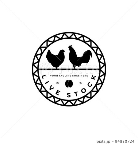 livestock logo vector illustration design , rooster chicken logo , farm he logo 94830724