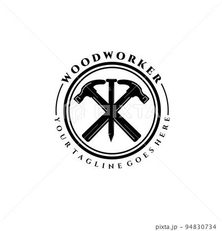 Carpenter Logo vector illustration design, wood worker, workshop, icon, symbol 94830734