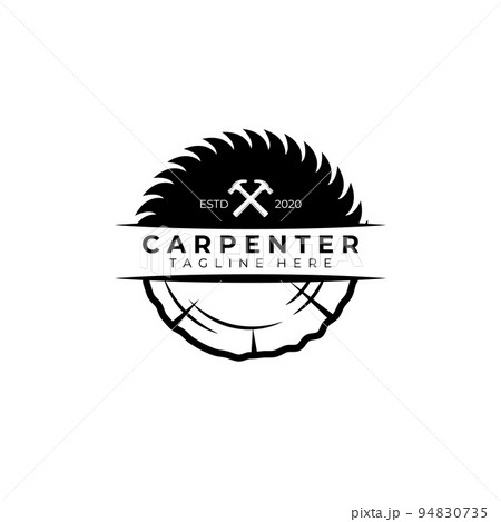 Carpenter Logo Vector Illustration Design, Wood...のイラスト素材 [94830735 ...