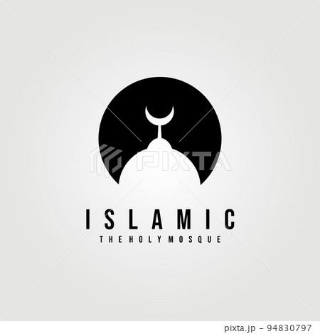 islamic mosque logo vector , muslim illustration design 94830797