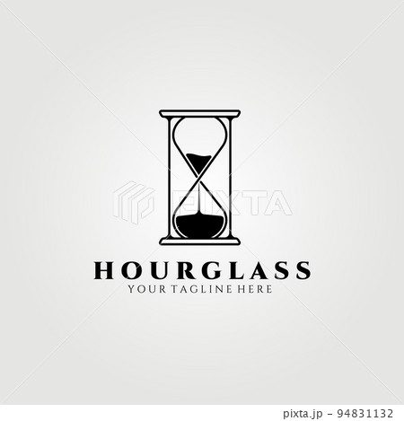 hourglass logo vector illustration design, simple logo for branding, company, store , business 94831132
