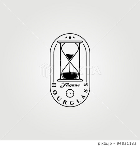 hourglass logo vector illustration design, simple logo for branding, company, store , business 94831133