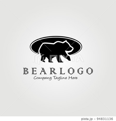 bear logo, grizzly bear, wildlife logo, bear vector illustration design 94831136