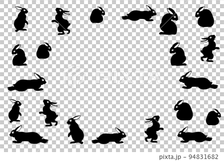 シンプルなうさぎのイラストの年賀状素材 94831682