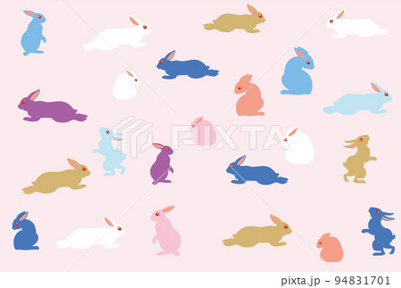 シンプルなうさぎのイラストの年賀状素材 94831701