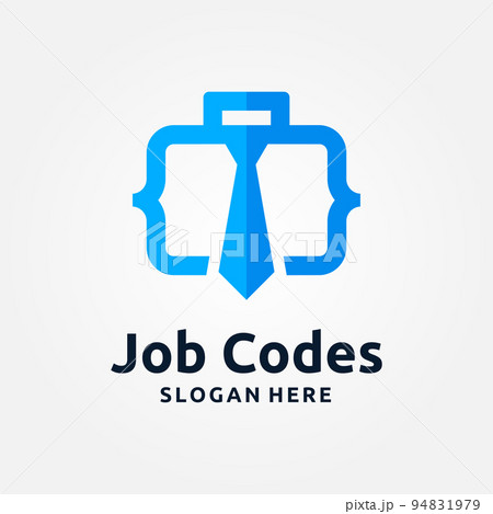 Job Code Logo Template Design. Coder creative vector illustration Job Code Logo Template Design. Coder creative vector illustration 94831979