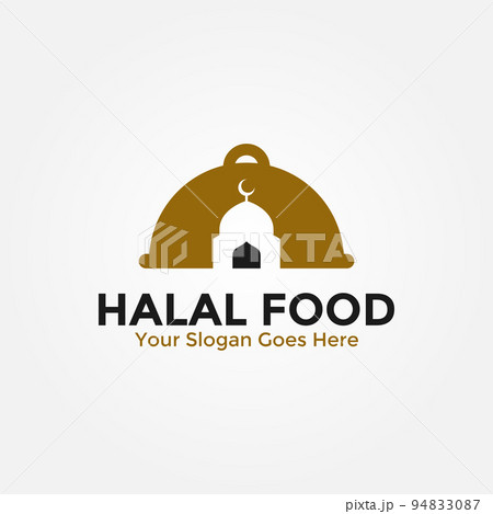 Halal food products logo template design....のイラスト素材 [94833087] - PIXTA