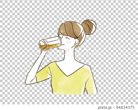 ビールを飲んでいる女性 ビールを飲んでいる女性 94834375