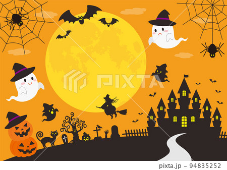 ハロウィン_イメージ_オレンジ_2 ハロウィン_イメージ_オレンジ_2 94835252