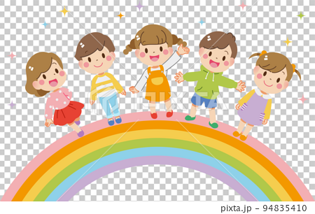 虹の上で笑う子供たち 94835410