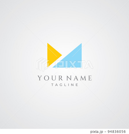 Letter M AM MA MM Monogram Logo Design Minimal - Stock Illustration  [75214909] - PIXTA