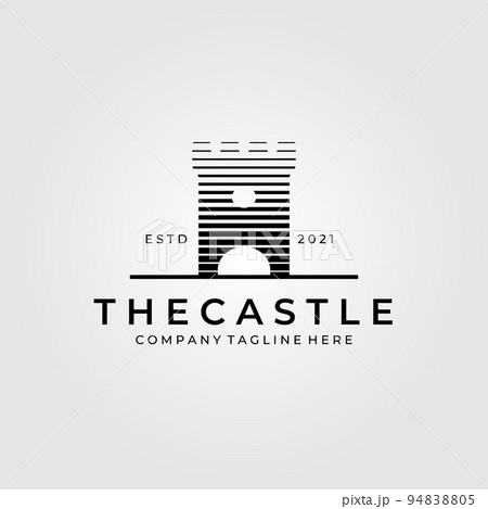 line art Castle logo vector illustration design, creative logo , monoline logo line art Castle logo vector illustration design, creative logo , monoline logo 94838805