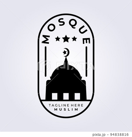 mosque logo, muslim logo vector illustration design graphic , vintage logo 94838816