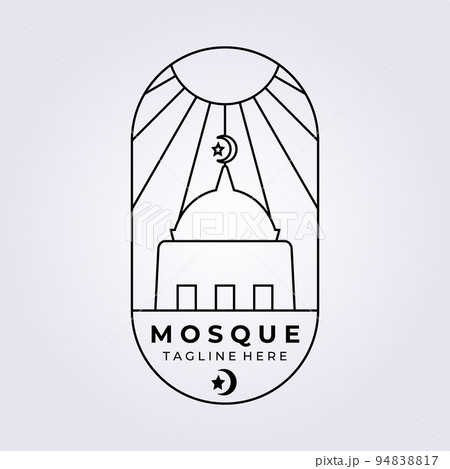 mosque logo vector , line art illustration , vintage design graphic, muslim logo mosque logo vector , line art illustration , vintage design graphic, muslim logo 94838817