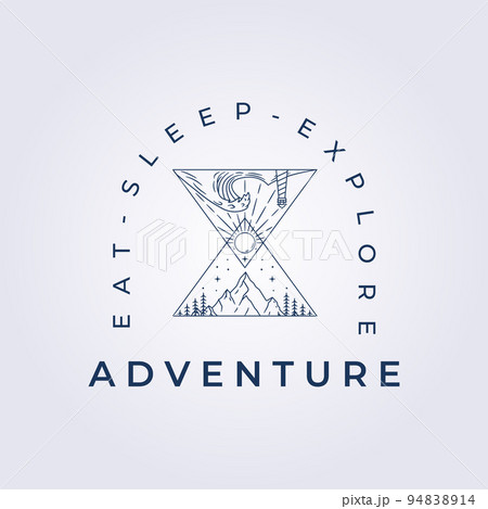 outdoor nature adventure line logo vector illustration design 94838914