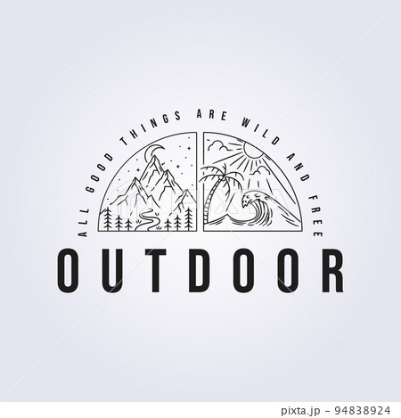 simplicity outdoor adventure line logo vector illustration design simplicity outdoor adventure line logo vector illustration design 94838924