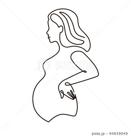 890+ Pregnant Woman Outline Drawing Stock Illustrations, Royalty-Free  Vector Graphics & Clip Art - iStock