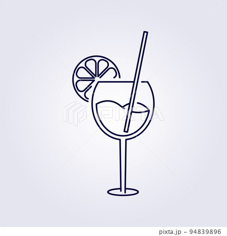 single cocktail hand line drawn simple icon glass illustration drink symbol cocktail logo vector template design single cocktail hand line drawn simple icon glass illustration drink symbol cocktail logo vector template design 94839896