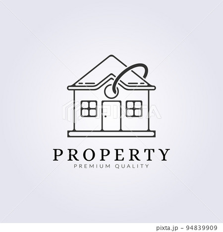 abstract home with tag logo icon symbol home property , home sales vector illustration design 94839909