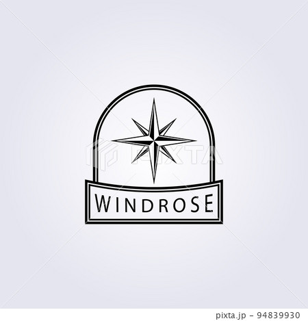 wind rose badge logo vector illustration design 94839930