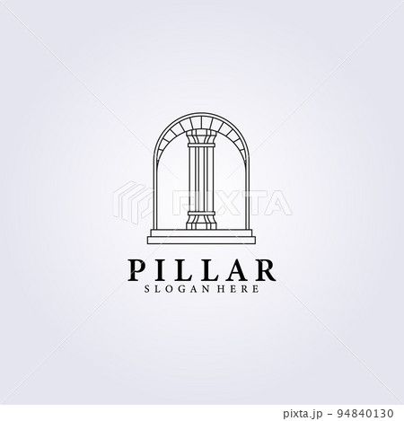 Simple line pillar build logo vector illustration design Simple line pillar build logo vector illustration design 94840130