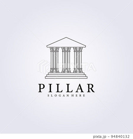 building 3 pillar line logo vector illustration design building 3 pillar line logo vector illustration design 94840132
