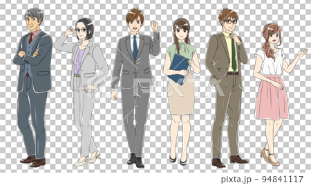 office workers standing side by side 94841117