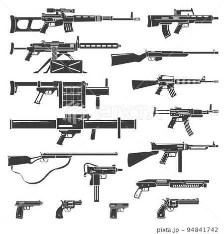 Weapons And Guns Monochrome Set Weapons And Guns Monochrome Set 94841742