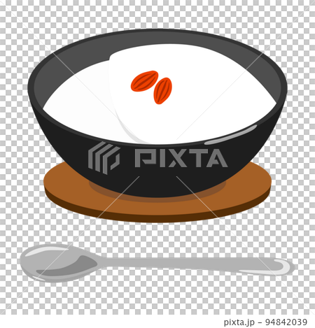 中国料理　中華料理　杏仁豆腐　ベクターイラスト 94842039