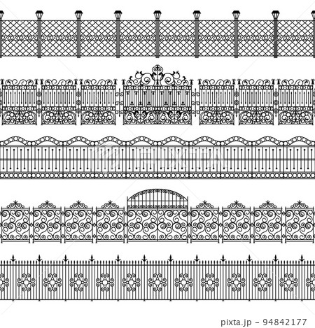 Fences Border Pattern Set 94842177