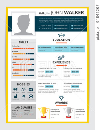 Job Candidate Resume Template 94842207