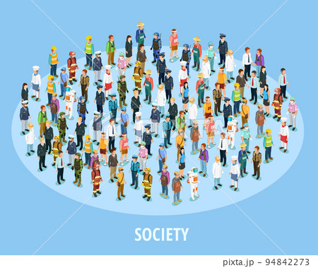 Professional Society Isometric Background 94842273