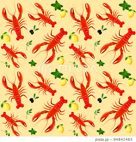 Lobster seamless pattern Lobster seamless pattern 94842465