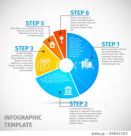 Pie Chart Real Estate Infographicのイラスト素材 [94842505] - PIXTA