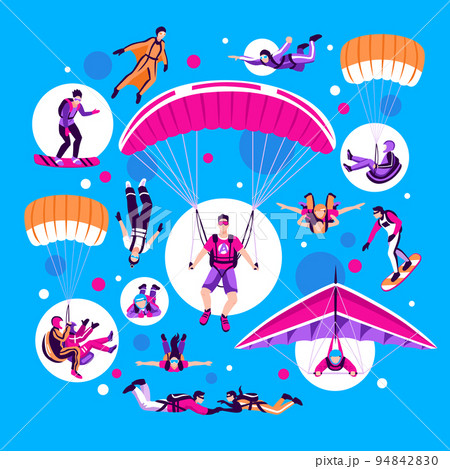 Skydiving And Parachuting Set 94842830