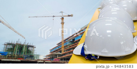 Helmet concept in industry and a construction Helmet concept in industry and a construction 94843583