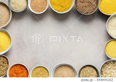 Grain cereals in bowls Grain cereals in bowls 94844102