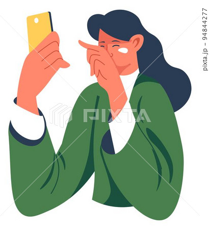 Woman using smartphone, girl with mobile phone 94844277