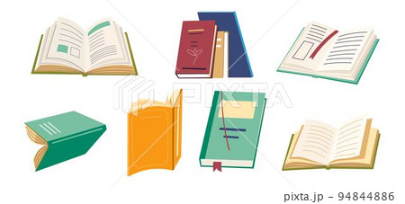 Open books, student textbook or literature set 94844886