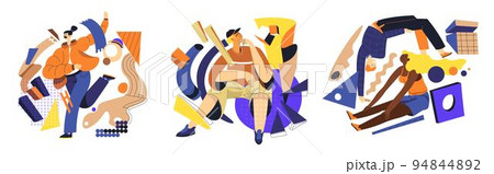 Sports and fun, teenagers spending leisure time 94844892