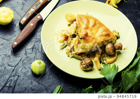Homemade pie with zucchini 94845719
