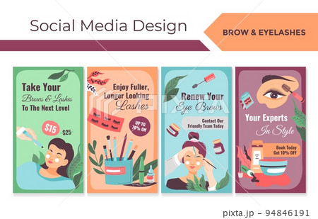 Social media story set for beauty procedure promo 94846191