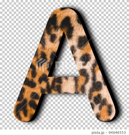 Three-dimensional decorative letters, leopard-print initial letters, Roman letters, decorative uppercase letters, and alphabetic floral letters 94846553