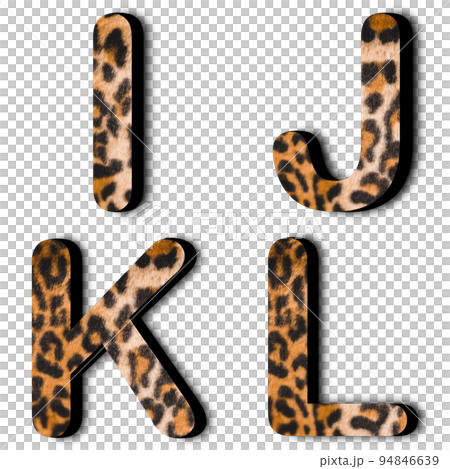 Three-dimensional decorative letters, leopard-print initial letters, Roman letters, decorative uppercase letters, and alphabetic floral letters 94846639